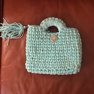 Handcrafted Mint Green Knit Tote
